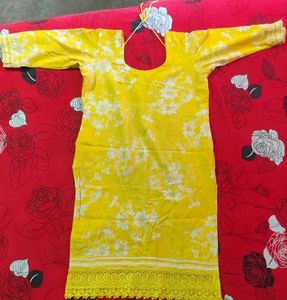 Yellow Floral suit set