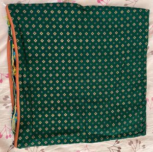 Green Color Designer Pair Of Cushion Covers