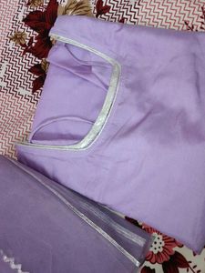 Elegant Lavender Kurta Dupatta Set