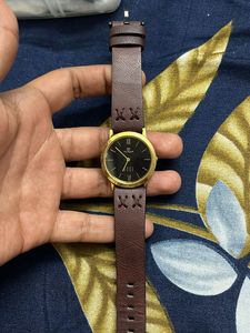 Titan Edge Vintage Black Dial Watch