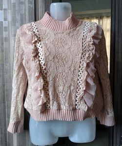 Lace Detailed Knit Top