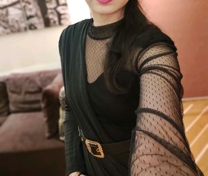Very Elegant Black Drape Party Dress