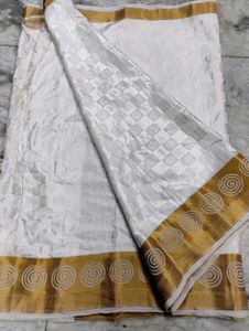 Pure Satin White Colour Wedding Silk Saree