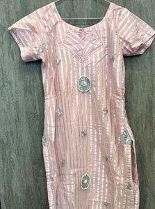 Blush Bloom Straight Kurti