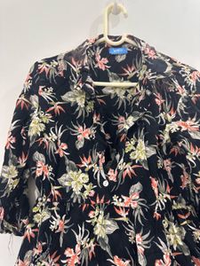 Black Cotton Dress, Bust- 36