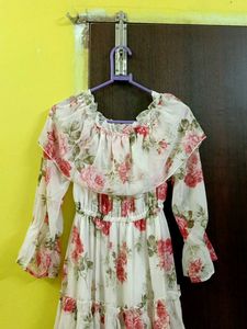 Floral Chiffon Maxi Dress