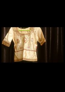 Gold &amp; Beige Lehenga Choli