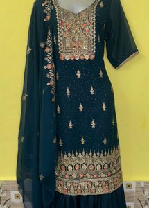 Elegant Embroidered Sharara Suit