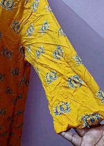 xxl a-line yellow  kurta