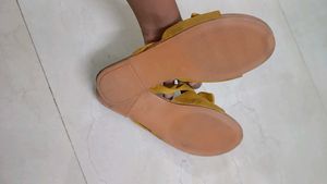 Cute Yellow Bow Flats