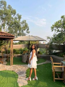 White Backless Frock