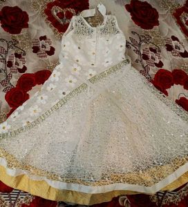 White beautiful party gown for girls