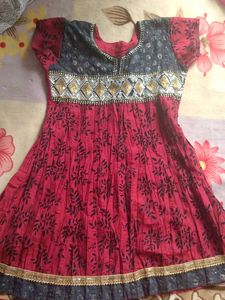 Women Desi Top Short Kurti Flared