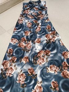 Grey Flower Midi