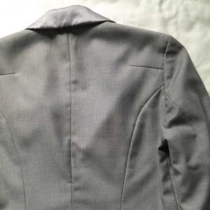 Grey Crop Blazer Coat