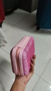 New clutch with sling (rose gold)
