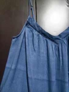 Blue V-Neck Tank Top