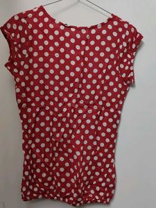 Red Polka Dot Top