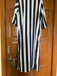 Black and White Striped Dress