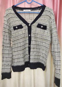 Elegant Tweed Cardigan
