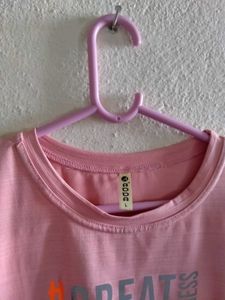 Peach Graphic Print T-shirt