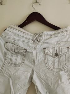 Multi Pocket Off White Shorts