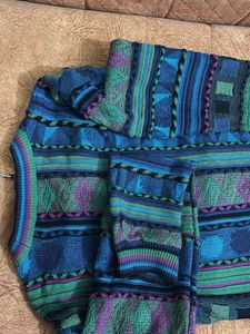Vintage Patterned Knit Sweater