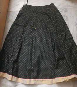 Elegant Black Embroidered lehenga Kurta Set