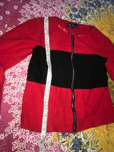 Women Winter Zipper Sweatshirt Short Slimfit