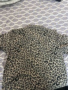 Leopard Print Short Sleeve Shirt