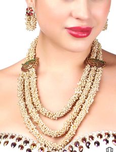 3 Layer Long Moti Nacklace
