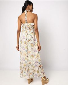 Classic Floral Halter Dress
