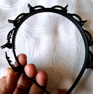 Double Layer Twister Plait Black Hairband