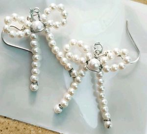 Pearl Bow Earrings