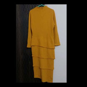 Mustard Wool Dress