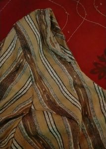 Tan And Brown Colour Blouse Cotton