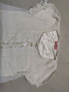 Japanese Brand Ank Rouge White Top For Girls
