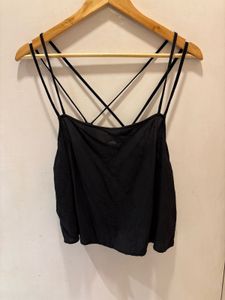 H&M Black Cami Top - Strappy & Stylish