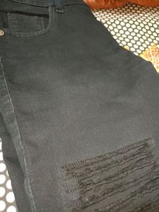 Black Rugged Jeans For Teenagers