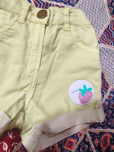 Baby Girl Yellow Shorts