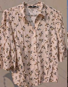 Floral Print Button-Down Shirt