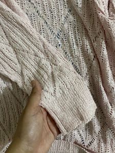 Pink Knit Cardigan