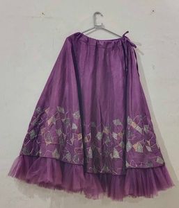 purple lehenga