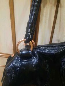 Shiny Navy Blak Bag