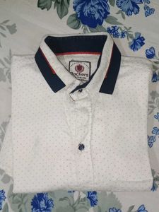 Men's White Patterned Shirt