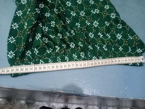 Green Floral Print Skirt Set