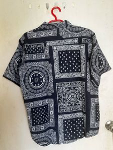 Bandana Print Short Sleeve Shirt