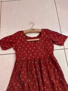 Red Printed Dress