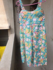 Multicolored Padded Floral Dress