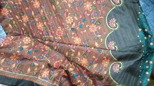 Madhubani print saree